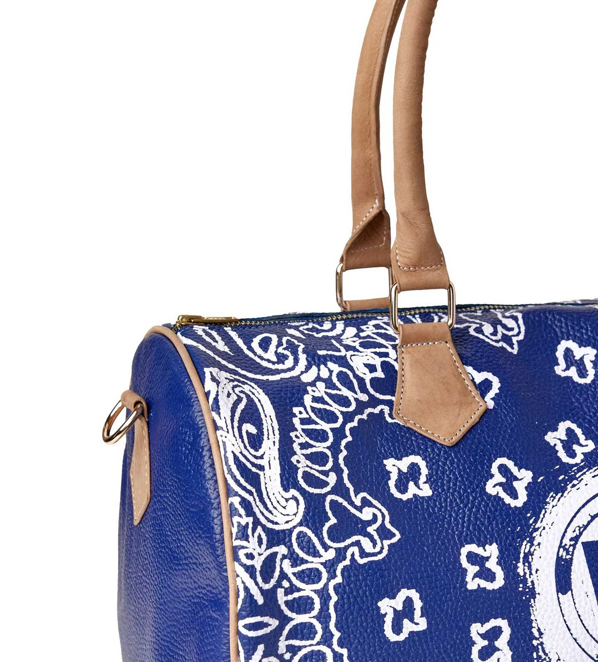 Vale Forever Leather Duffle Bag Navy