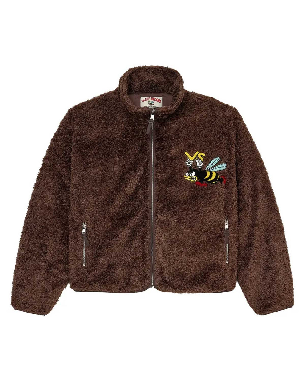 Vale Forever Lenny Fleece Zip Up Jacket Brown
