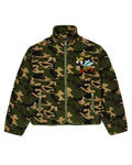 Vale Forever Lenny Fleece Zip Up Jacket Camo Green