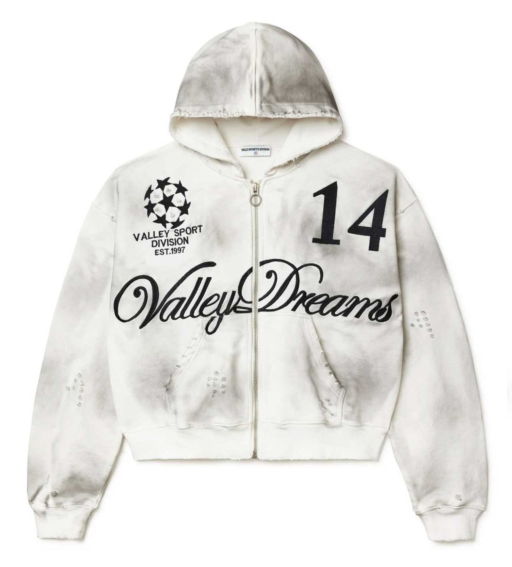 Vale Forever Oreo 14 Zip Up Hoodie White