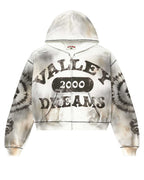Vale Forever Spiral Zip Up Hoodie Ash Grey