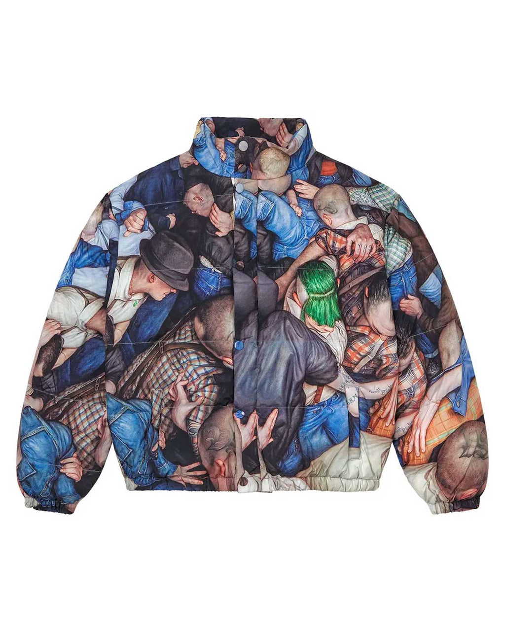 Vale Forever X Dan Witz Moshpit Puffer Jacket Multicolor