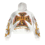 Vale Forever Reborn Waffle Zip Up Hoodie White