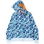 BAPE ABC Camo Shark Full Zip Hoodie Blue