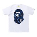BAPE Color Camo Big Ape Head Tee White Blue