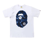 BAPE Color Camo Big Ape Head Tee White Blue