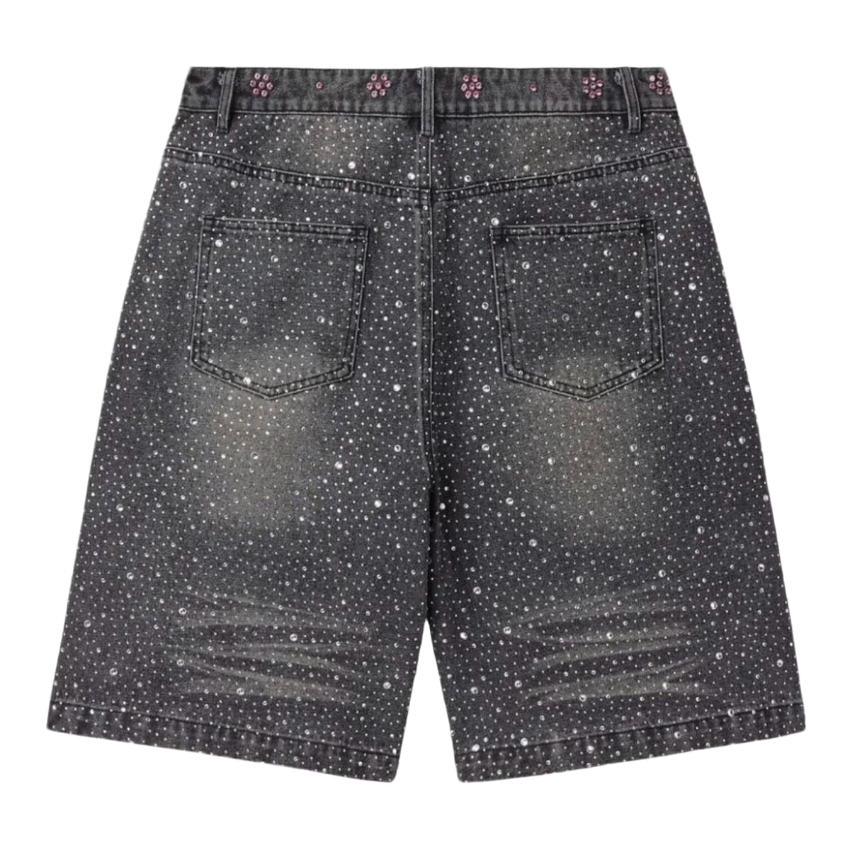 Vale Forever Iced Out Jean Shorts Black
