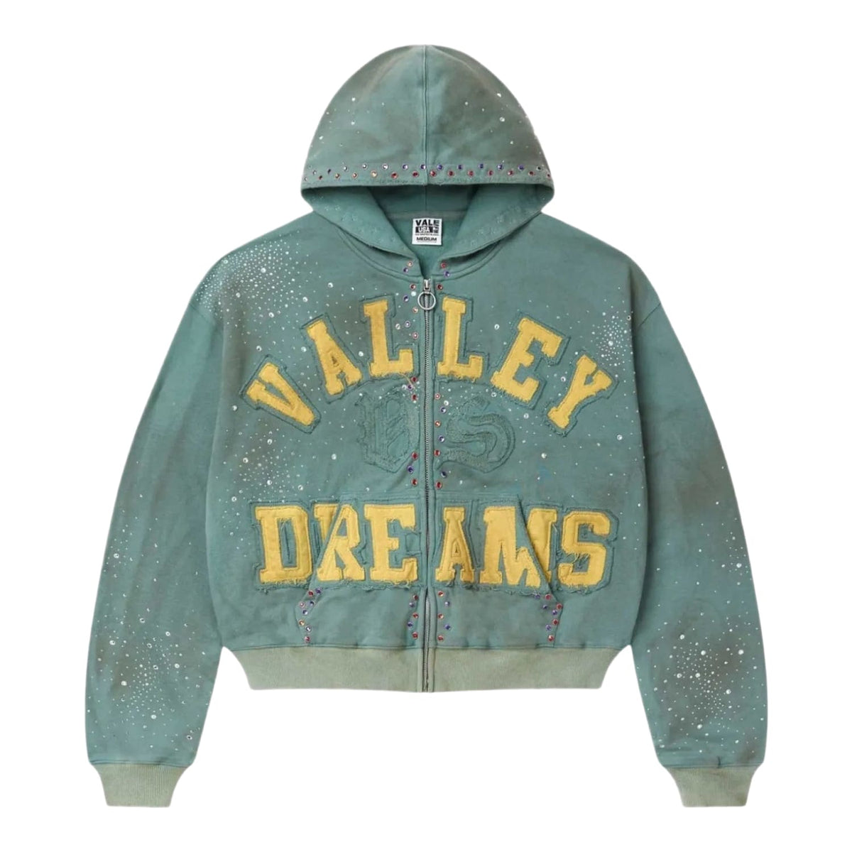Vale Forever Bank Zip Up Hoodie Green