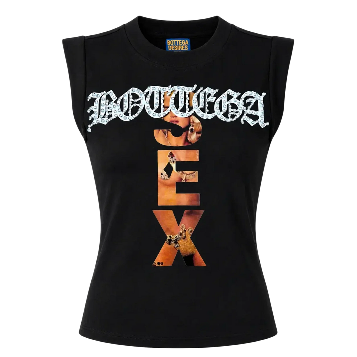 Bottega Desires Women's Madonna Sleeveless T-Shirt Black